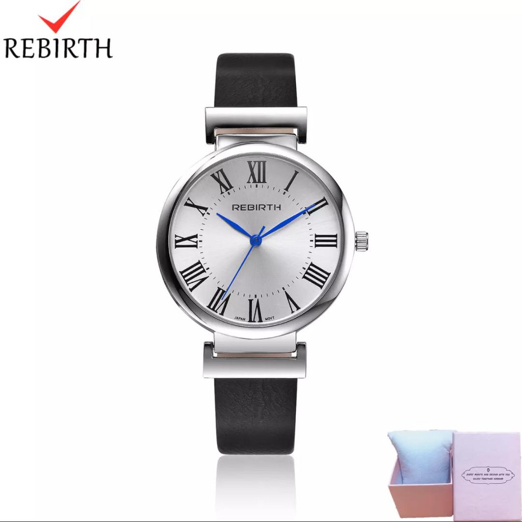 Grosiran Jam Tangan Wanita Rebirth 35010FK Analog Tali Kulit Free Box Original dan Baterai (COD)