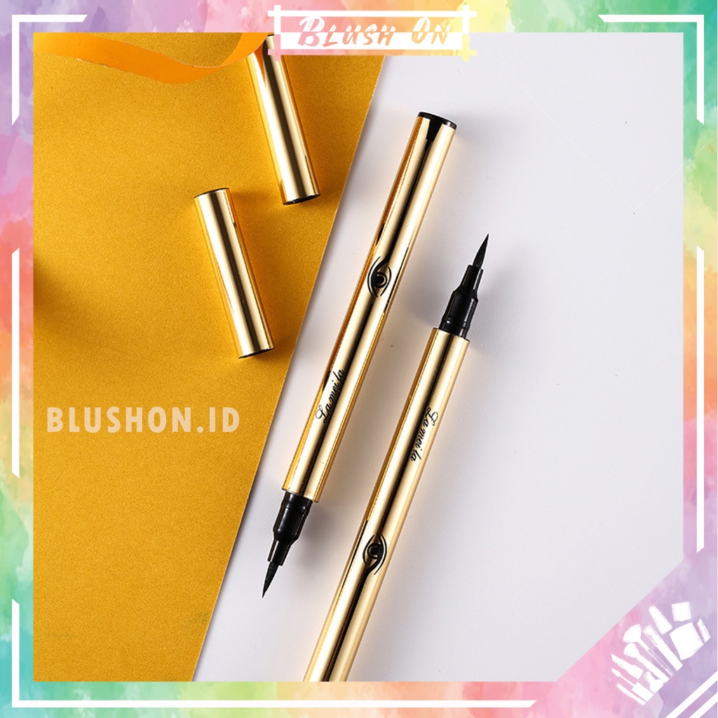 LAMEILA Eyeliner Waterproof Anti Air Anti Keringan Gold Silver Tahan Lama Long Lasting Eye Liner 1023