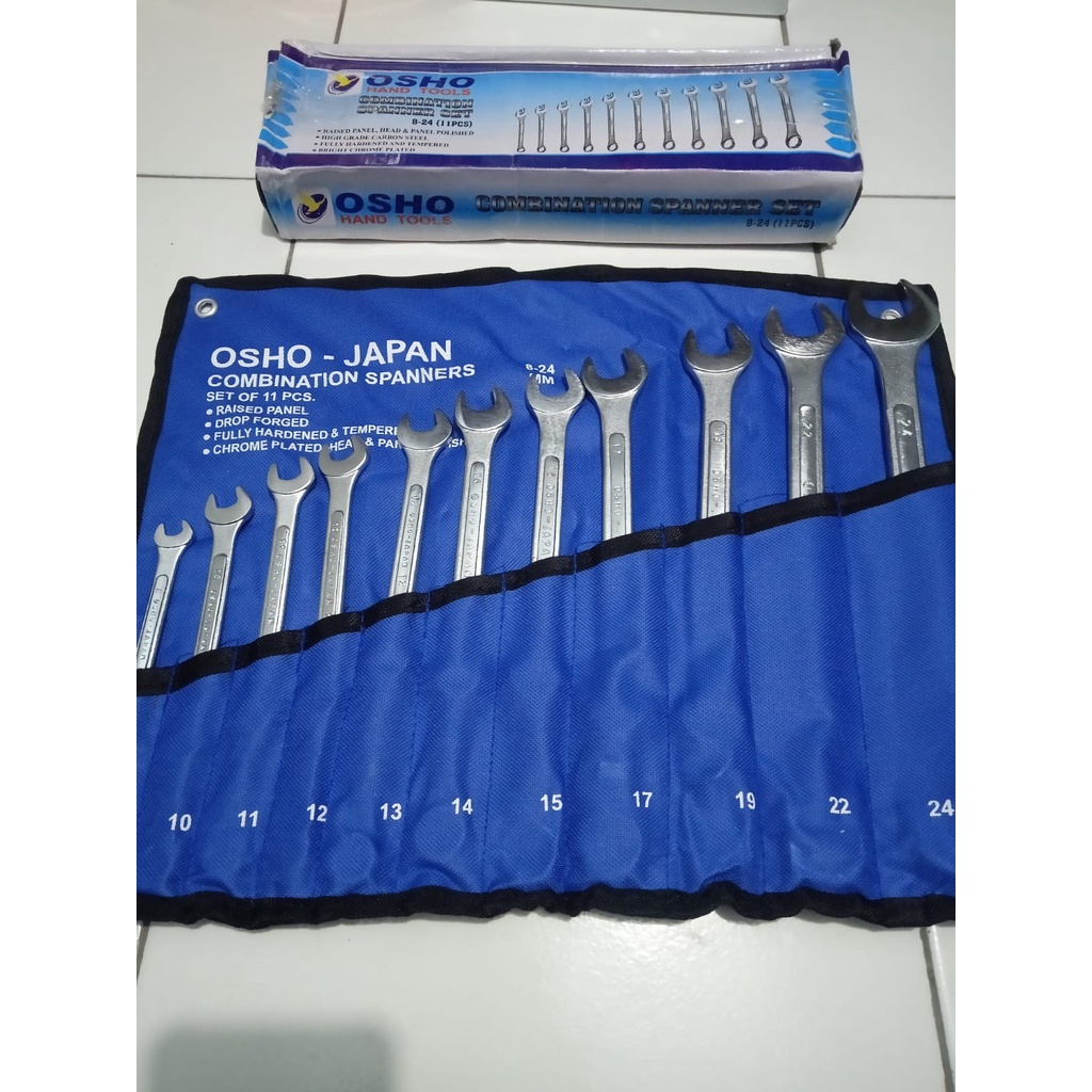 OSHO JAPAN Kunci Ring pas Set 11 pcs 8 - 24 MM