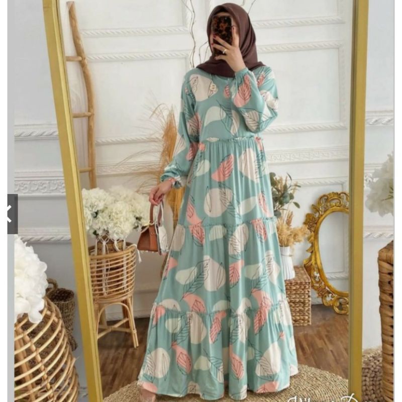 Gamis Jumbo / Dress Muslim wanita / Maxy dress muslim / Gamis Wanita busui friendly-1
