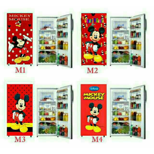 Stiker Kulkas 1 Pintu Minnie Mickey Mouse - Stiker Kulkas 1 Pintu