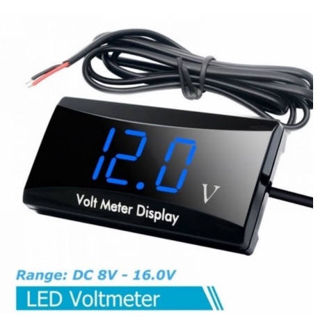 volmeter tanam  volt meter accu aki 3 in 1 mini 3 12v universal semua motor bisa