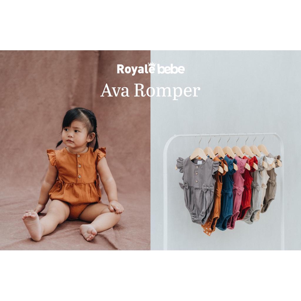 CUCI GUDANG ROYALE BEBE AVA ROMPER BODYSUIT JUMPER BAJU BAYI BAJU ANAK 6-18 BULAN