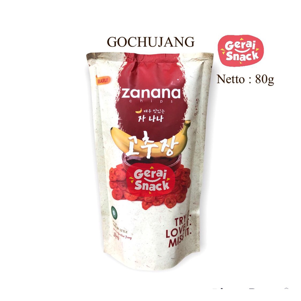 Keripik Pisang Zanana Chips Rasa Gochujang Varian Special 80g