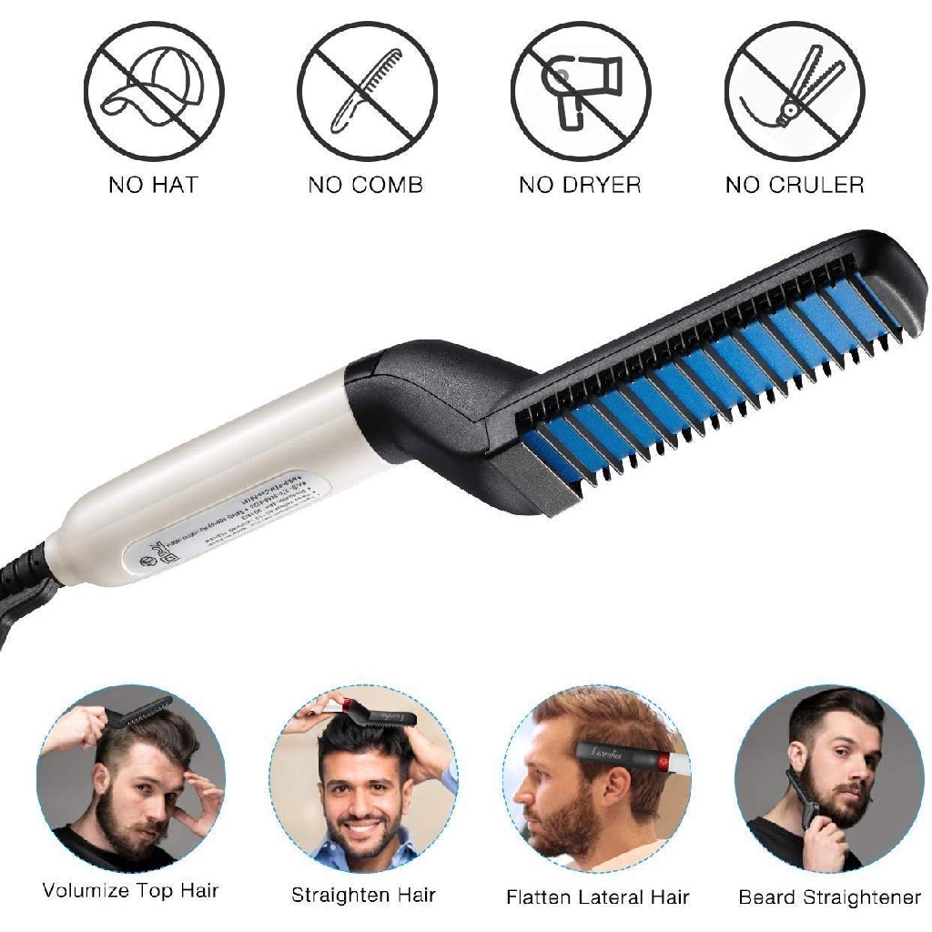 HAIR STYLING MEN Modelling Comb Ceramic Iron Sisir Rambut Pria Elektrik M styler For Beauty FB161