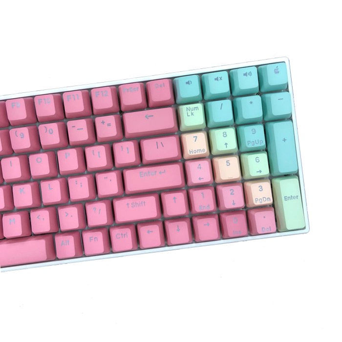 ALCHA KEYCAPS GRADIENT PASTEL PBT DOUBLE SHOT MECHANICAL KEYBOARD