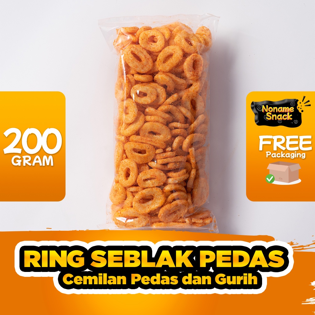 NoName Snack - Seblak Ring Pds Cemilan Grosir 200G