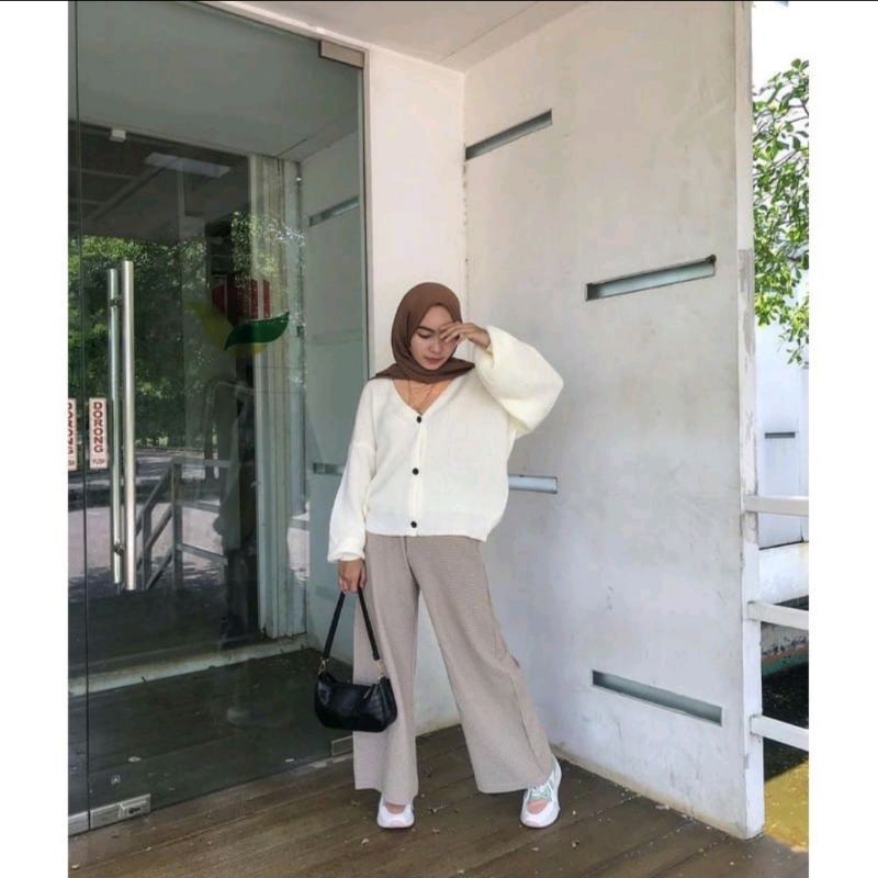 GS041 Cardigan Rajut Wanita Aisyah  PREMIUM TEBAL