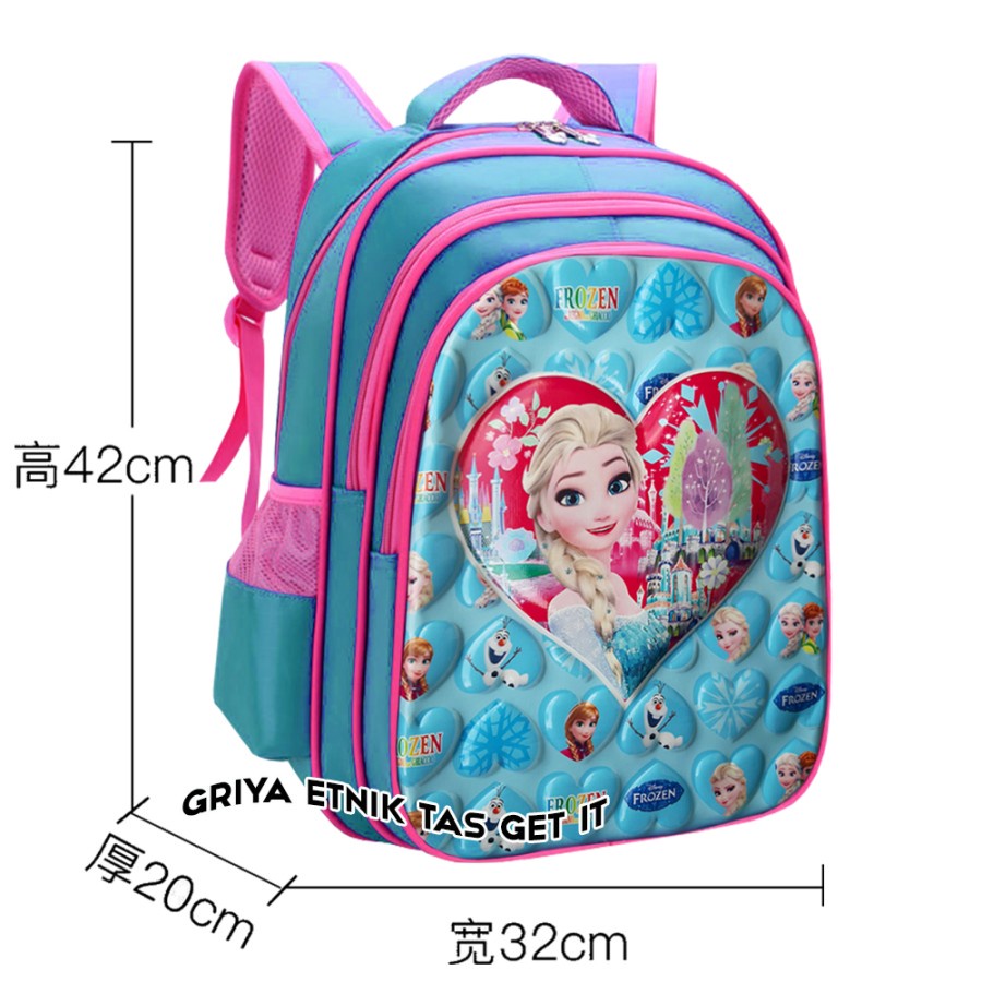 Tas anak perempuan Frozen - Tas anak karakter - Tas sekolah anak perempuan - Tas ransel anak - Tas s