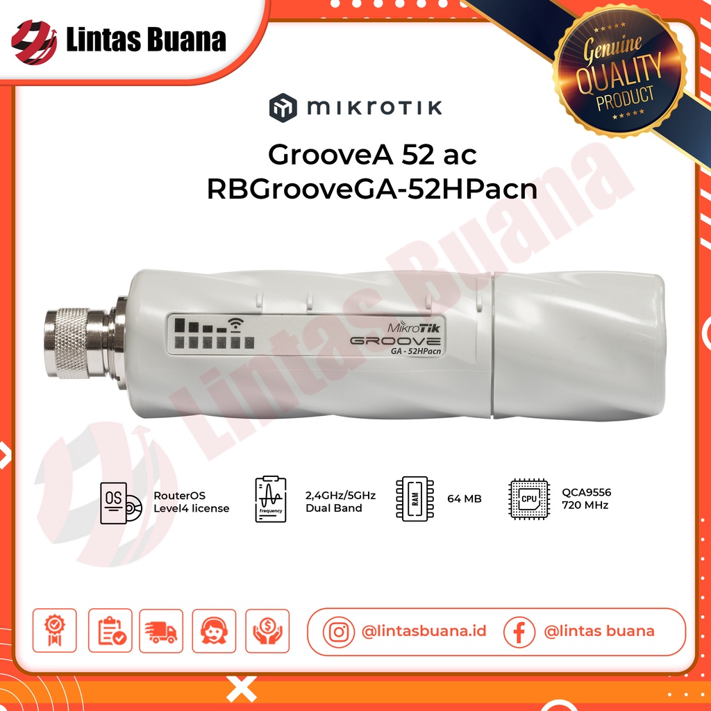 Mikrotik GrooveG A-52HPacn CPE 2GHz 5Ghz Groove 52 AC