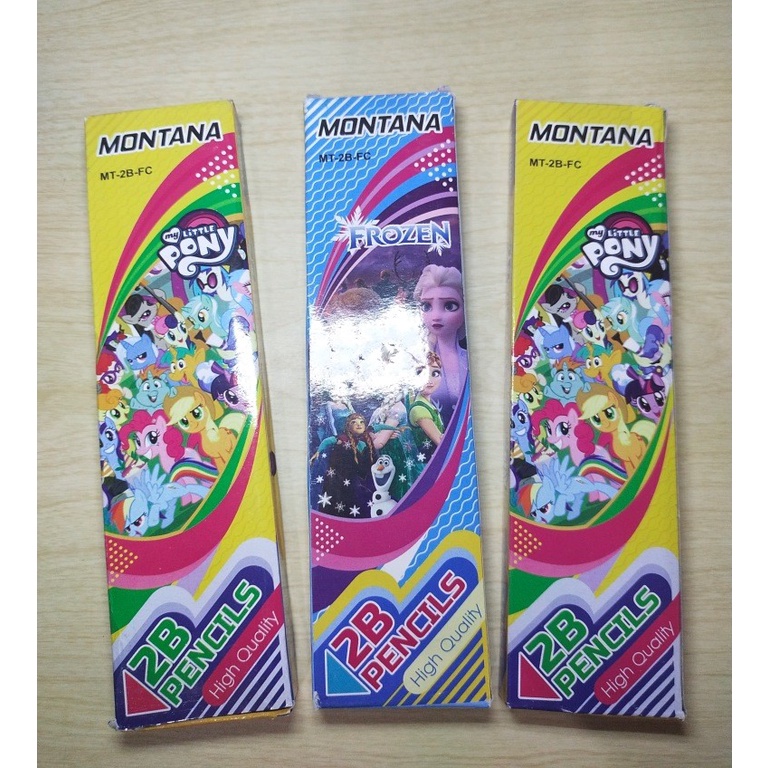 

1 lusin (12 pcs) pensil 2 B Motif Karakter Grosir Murah alat tulis