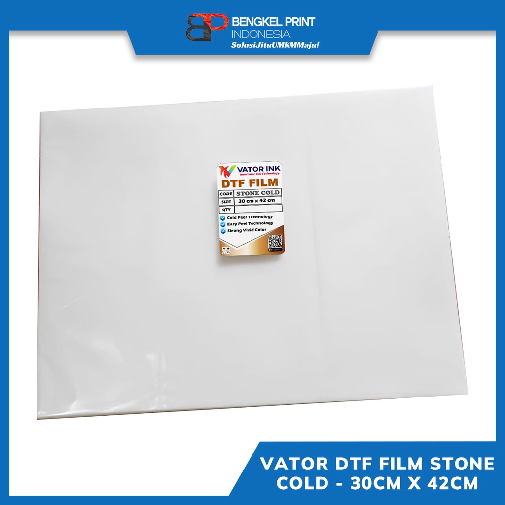 PET FILM DTF VATOR STONE COLD 30CM x 42CM | 1 LEMBAR | EASY PEEL | PET FILM DTF VATOR