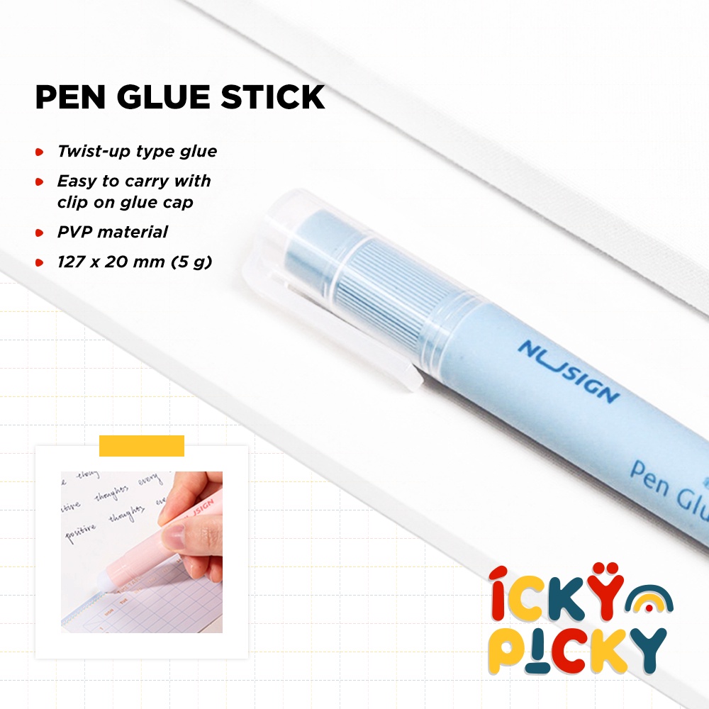 

[ickypicky] Deli Nusign Lem Stik Berbentuk Pena PVP 5g Warna Pastel NS138 | Pen Glue Stick