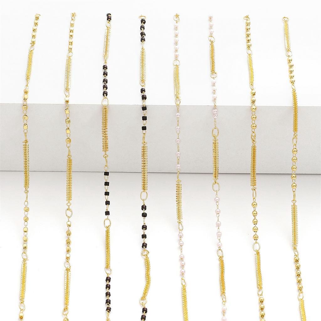 Rantai Charm Kalung Gesper Handmade Tembaga Electroplating Untuk Aksesoris Temuan Perhiasan DIY