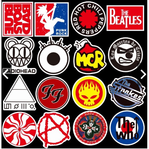 Sticker Bomb Stiker Band Rock N Roll 011