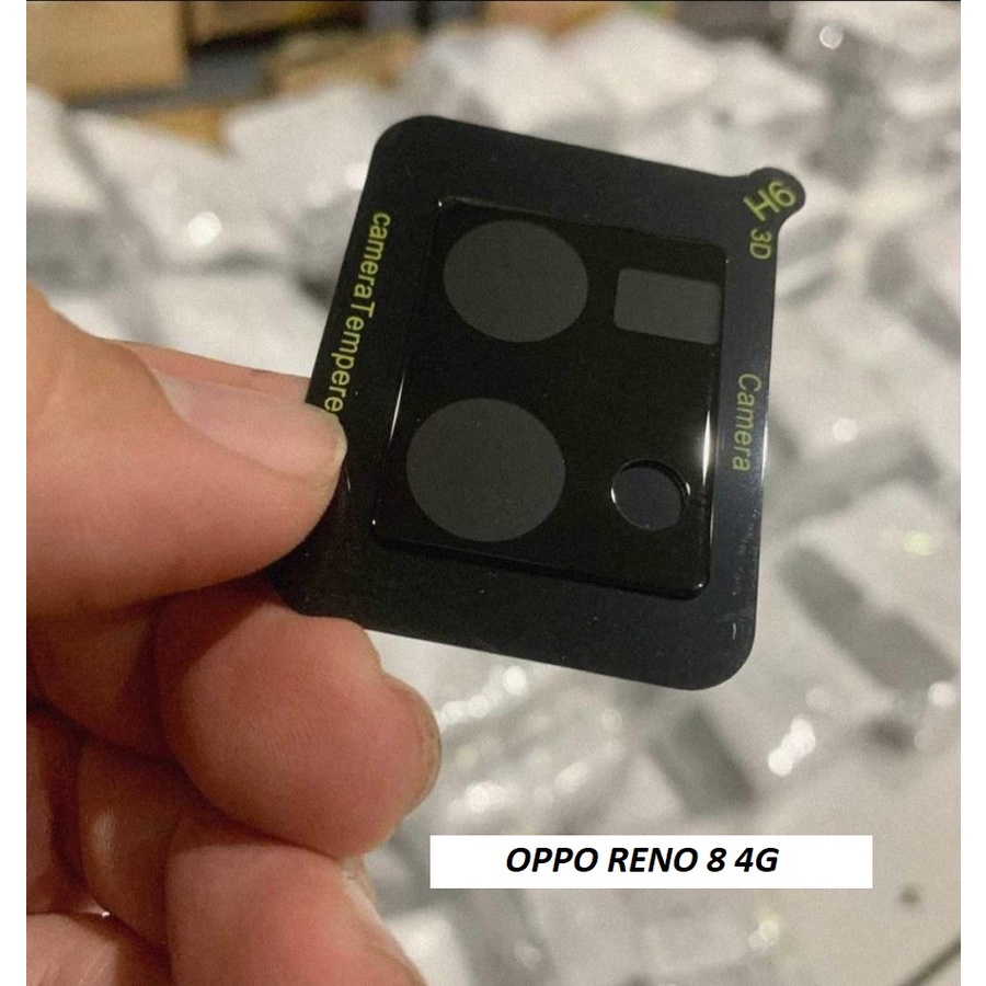 OPPO RENO 8 5G RENO 8 4G RENO 8 PRO TEMPERED FRAME BLACK CAMERA ANTI GORES KACA TEMPRED FRAME HITAM PELINDUNG KAMERA BELAKANG LENS GUARD CAMERA  OPPO RENO 8 4G