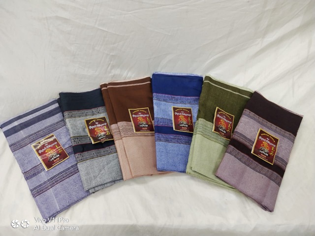 Sarung gajah wayang mika bahan katun motif dobby