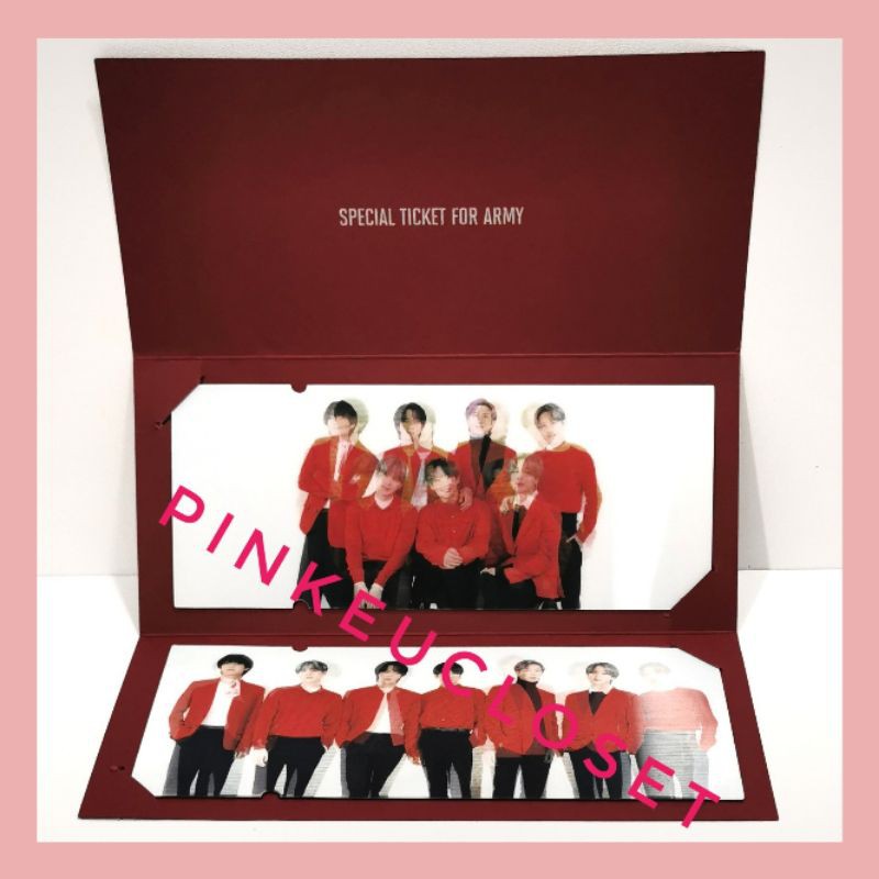 [READY] BTS ONE ON:E LENTICULAR TICKET TIKET Online concert SPECIAL MERCH