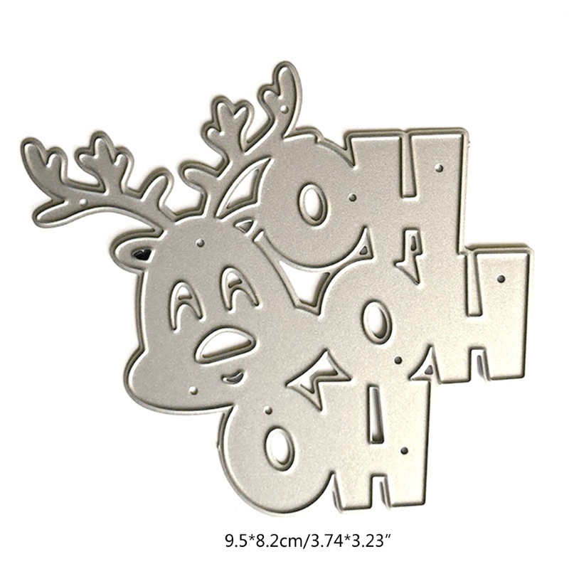 Cetakan Stensil Cutting Dies Motif Ho Ho Ho Ho Ho Bahan Metal Untuk Scrapbook / Craft DIY / Kartu