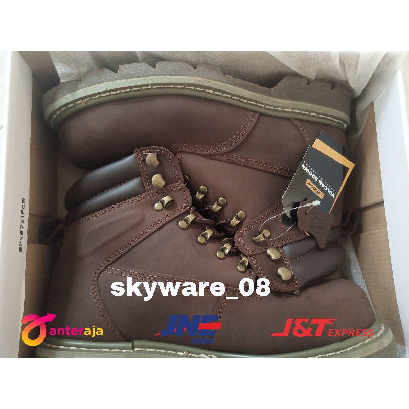 Krisbow Vulcan Sepatu Pengaman - Coklat/sepatu Safety krisbow original (Size 39-44)