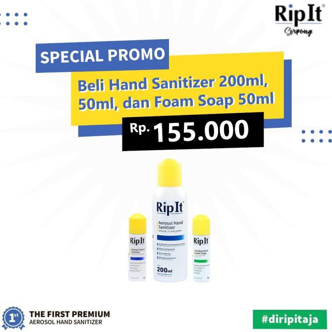Full Protection Rip It Aerosol Hand Sanitizer & Foam Soap Ready Stok