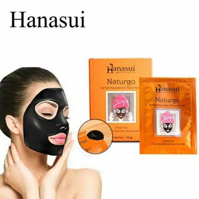 Hanasui Naturgo Lightening Peel Off Face Mask Masker hitam