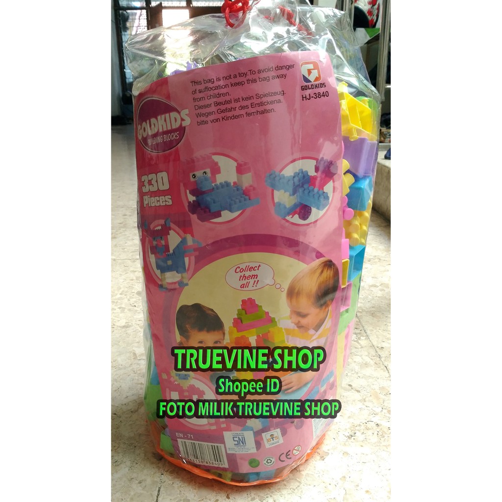 Block Lego Goldkids 330 Pcs (Mainan Building Block Educational Toys)