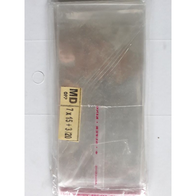 

Plastik OPP Seal Ukuran 7 x15 100 Lembar / Plastik OPP Lem Ukuran 7 x15