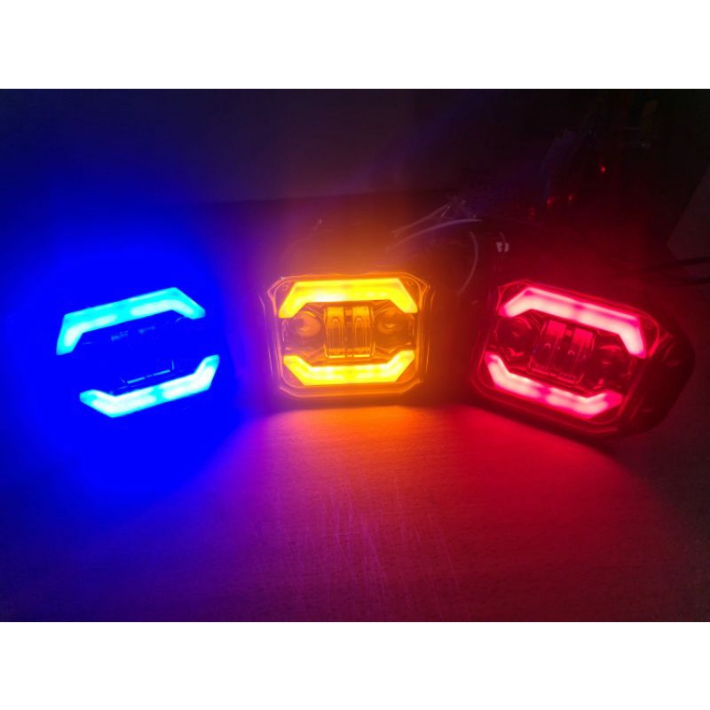 PROMO Headlamp Lampu Depan CRF Lampu led 2Lensa angel warna /Kedok lampu crf cklx ktm