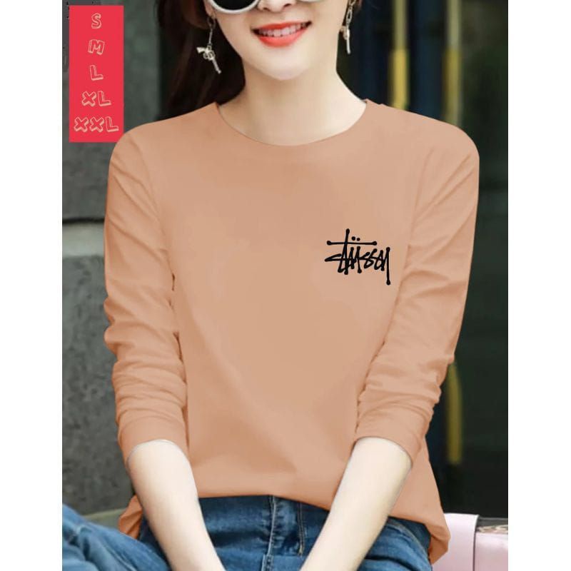 baju lengan panjang wanita tussy kaos distro keren unggulan / kaos trendy / kaos terlaris / kaos kekinian