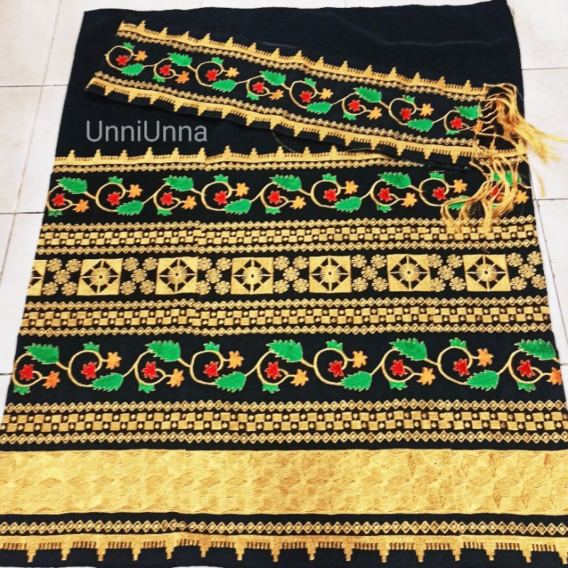 Tapis Bordir 3 Tingkat Kain Etnik Set Sarung Selendang Songket Pesta Khas Lampung TB3