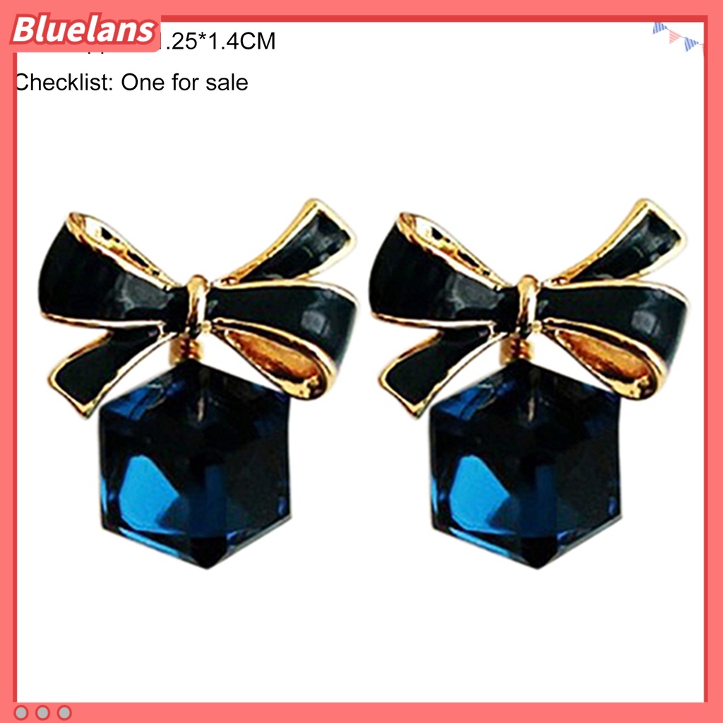 Bluelans Women Earrings Attractive Elegant Smooth Bowknot Anti-allergic Ear Studs