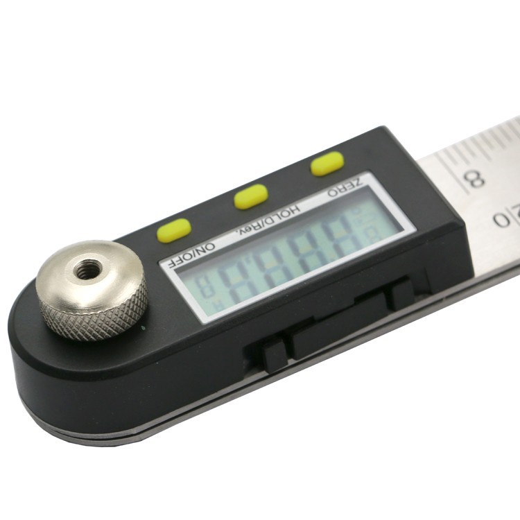 Penggaris Digital Inclinometer Goniometer Level Angle Measuring Tool 200mm - JIG-200 - Silver