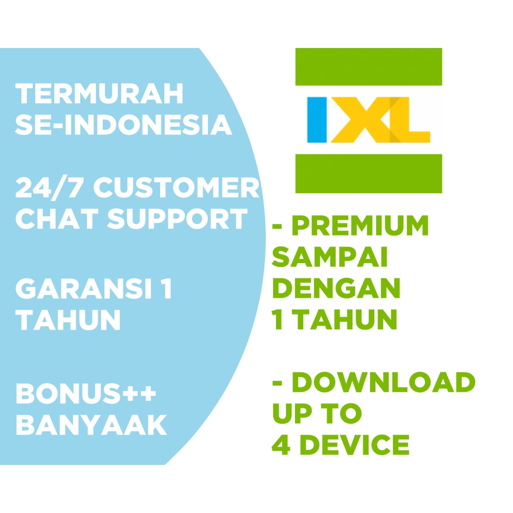 Jual Ixl 1 Tahun Termurah Garansi + Free Ongkir + Bonus Indonesia|Shopee Indonesia
