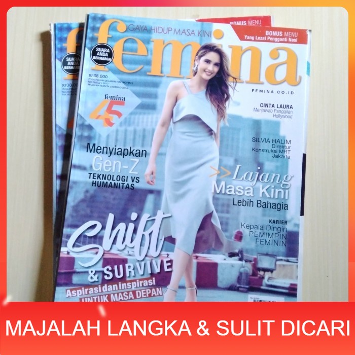 Majalah FEMINA No.29 Th.2017 CINTA LAURA Langka