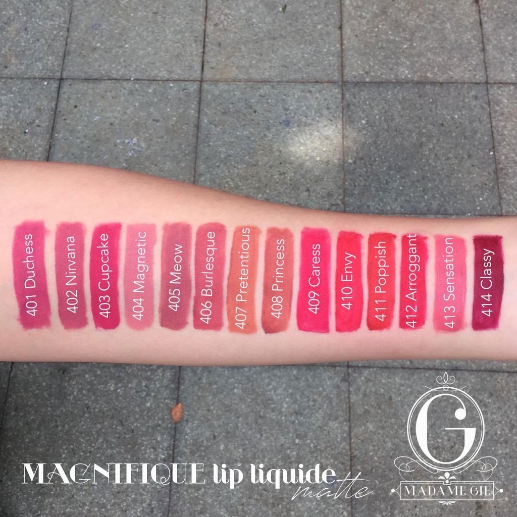 READY Madame Gie Magnifique Lip Liquid Lip Cream Matte Classic Nude Series Make Up Bibir ORIGINAL 100%