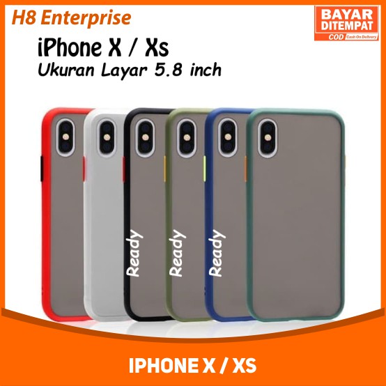 H8 Case Apple iPhone X / iPhone Xs Softcase Matte Colored Frosted