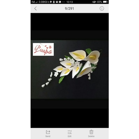 

(144/PRCL2) Gumpaste Flower Sugar Flower/Bunga Gumpaste Calalily acc