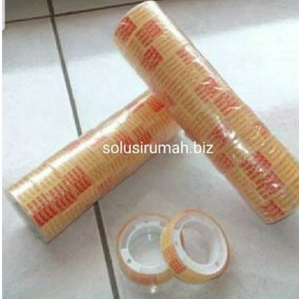 isolasi kecil 1/2 atk 1biji mini selotip lakban kecil transparant