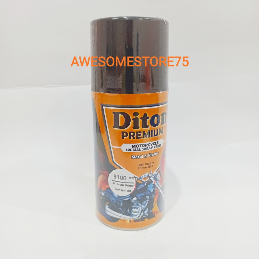 DITON PREMIUM ** 9100 PP PLASTIC PRIMER TRANSPARANT Cat Semprot 300 cc