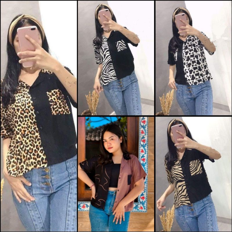 KEMEJA WANITA TWO TONE / KEMEJA WANITA / TWO TONE
