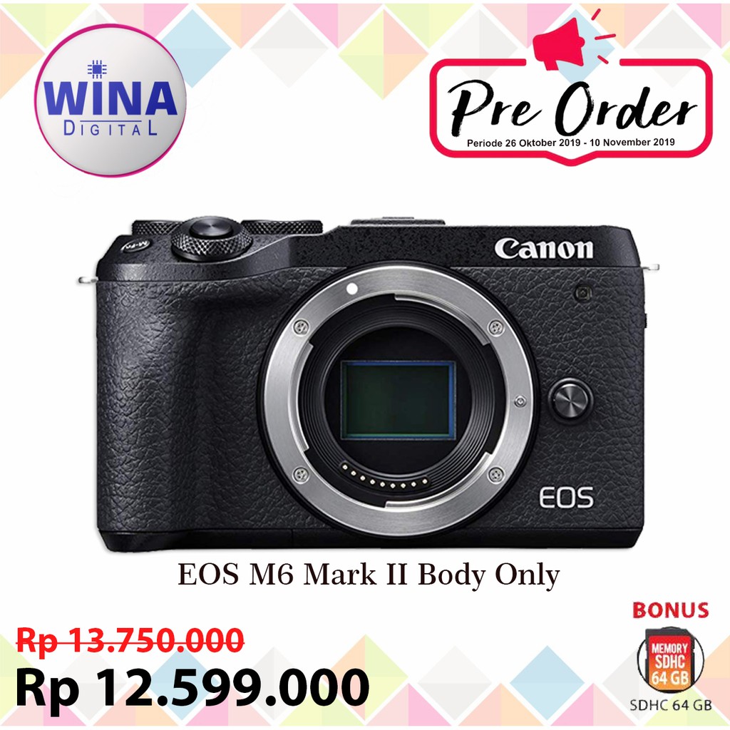 Kamera Mirrorless Canon EOS M6 Mark II (Body Only)