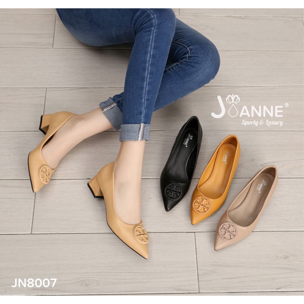 JOANNE Sepatu Kerja Heels Shoes Hak Tahu #JN8007 ORIGINAL