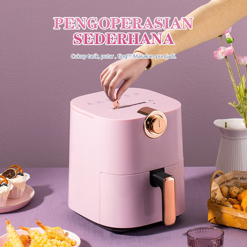 Air Fryer Penggoreng Tanpa Minyak 1300Watt 4.5L  Mesin Kentang Goreng bebas minyak  Multifungsi dan Otomatis AF-16