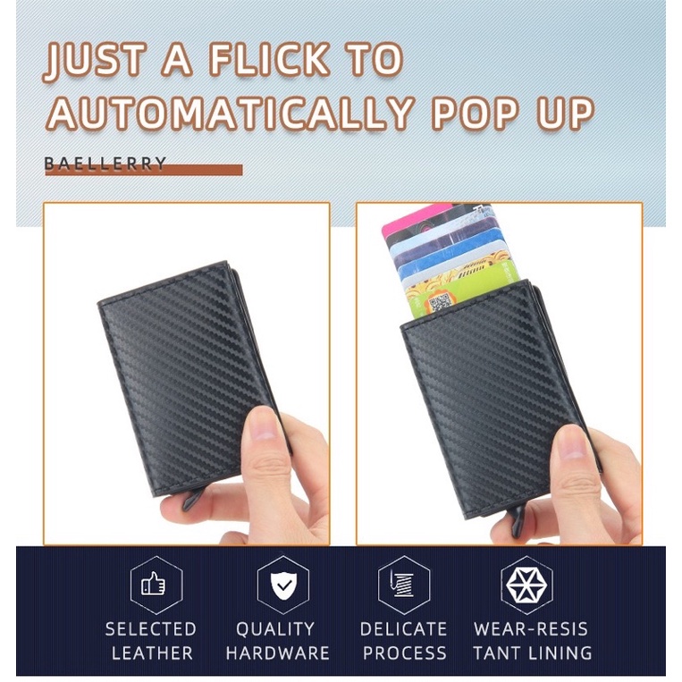 Dompet Kartu Pria Rfid Card Holder Smart Wallet Baellerry K9142