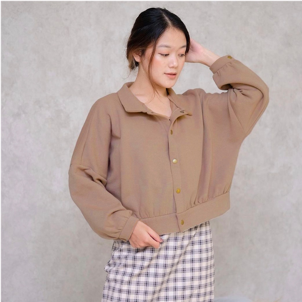 Cardigan Wanita Crop Outwear Kekinian