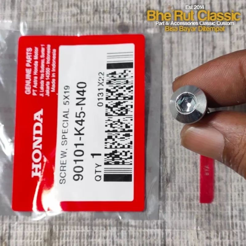 Baut L Screw Special 5x19 Honda Cbr150 Cbr150r Original Ahm