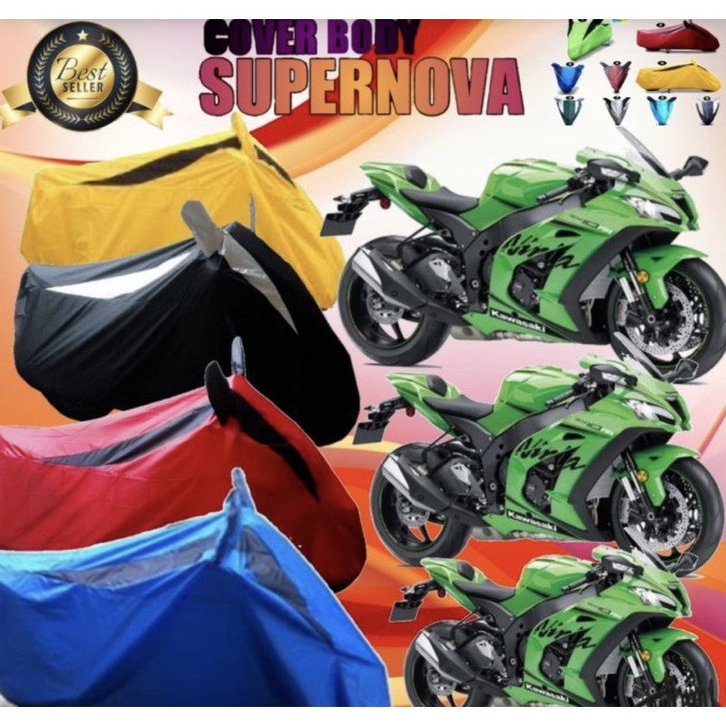cover sarung selimut body motor ninja vixion ferza byson tiger megapro klx pulsar scorpion