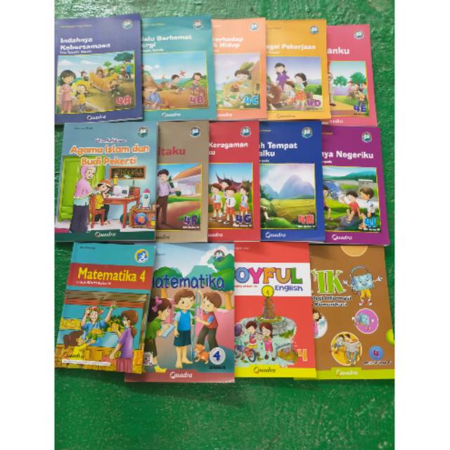 Harga satuan!!!original buku teks tematik terpadu k13 Quadra kelas 4 edisi terbaru