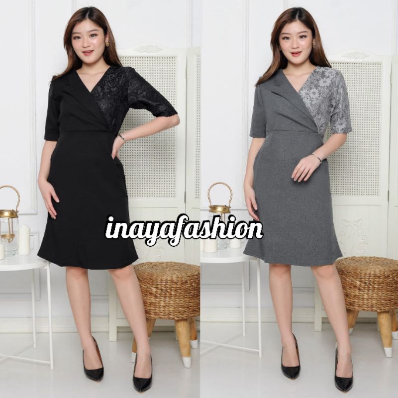 Dress Kerja Wanita Kantor Formal Premium 02